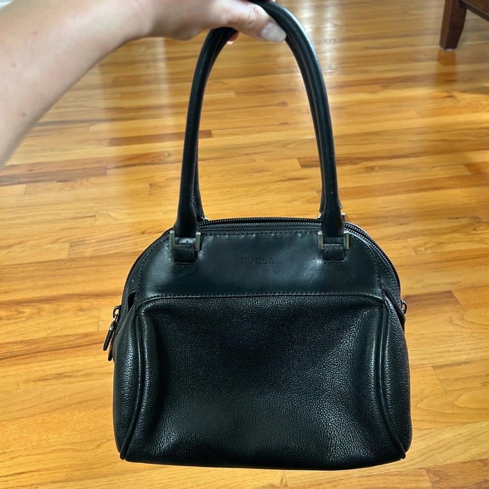 Small Furla Black Satchel Purse